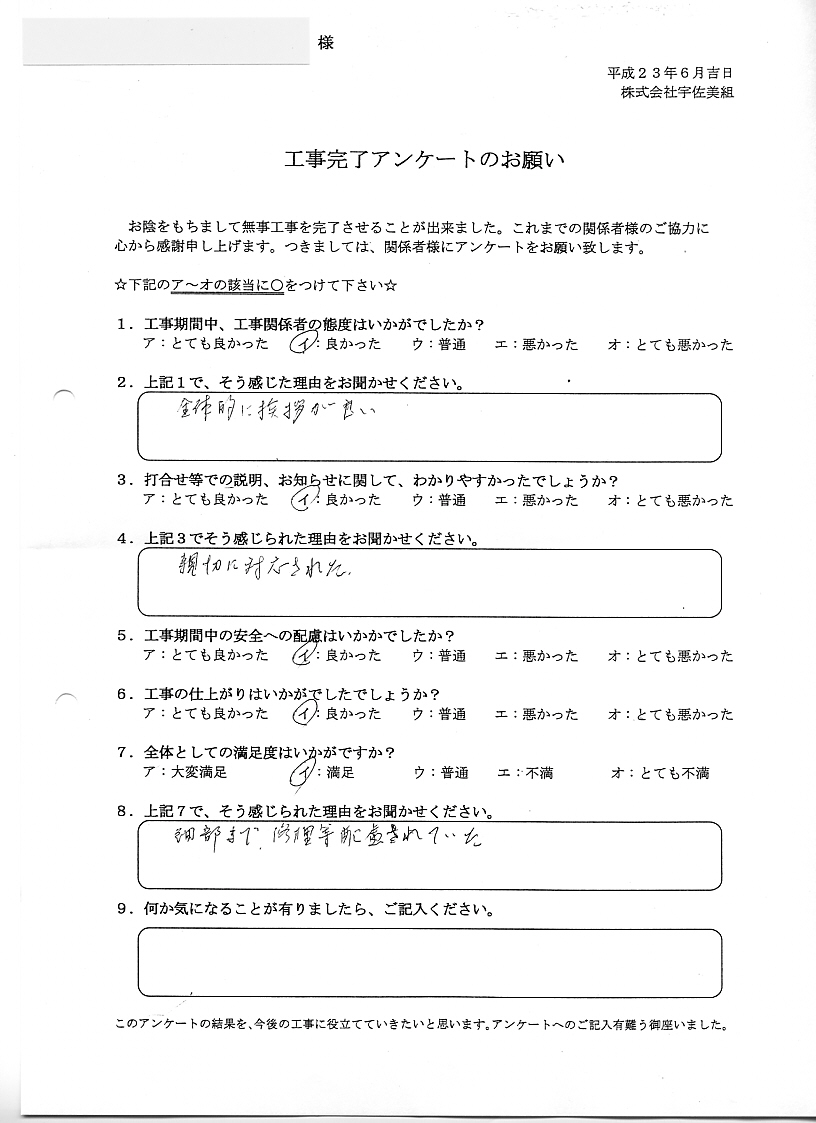 アンケート内容