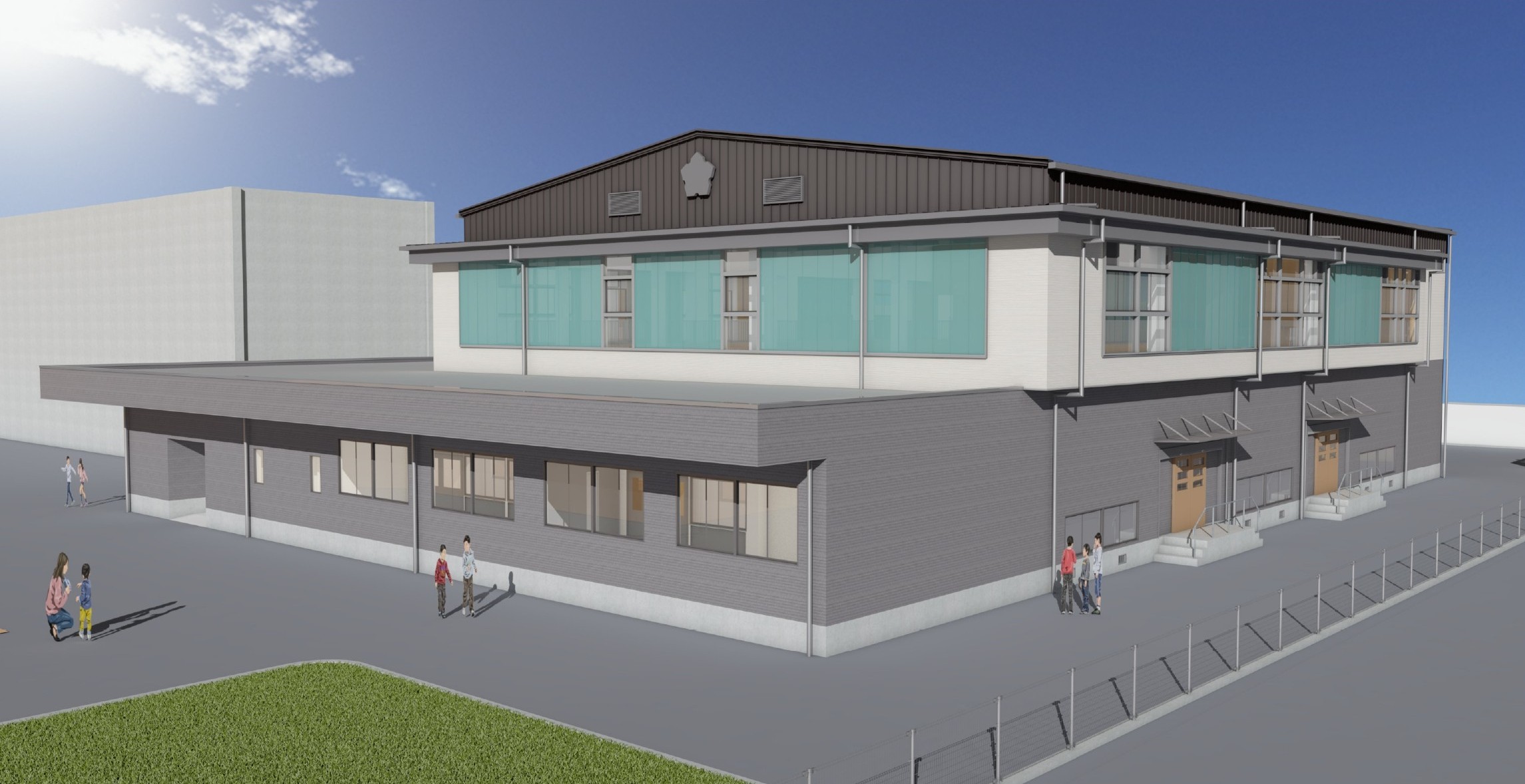 綾里小学校　屋内運動場改築（建築主体）工事